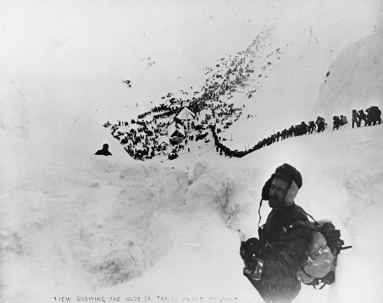 A Chilkoot utazási módját bemutató nézet Murray Cromwell Morgan „One Man
