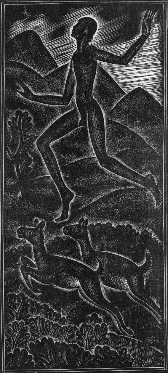 Fuge, kedvesem egy dalért (Repülésemben énekeljetek énekesek dalait örömömre) alkotó: Eric Gill