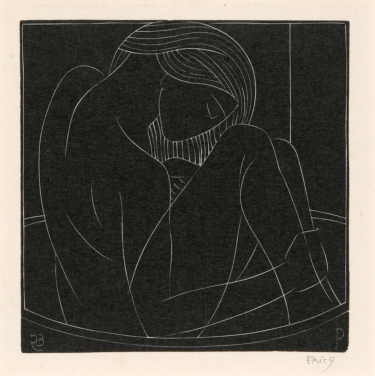 Lány a fürdőben alkotó: Eric Gill