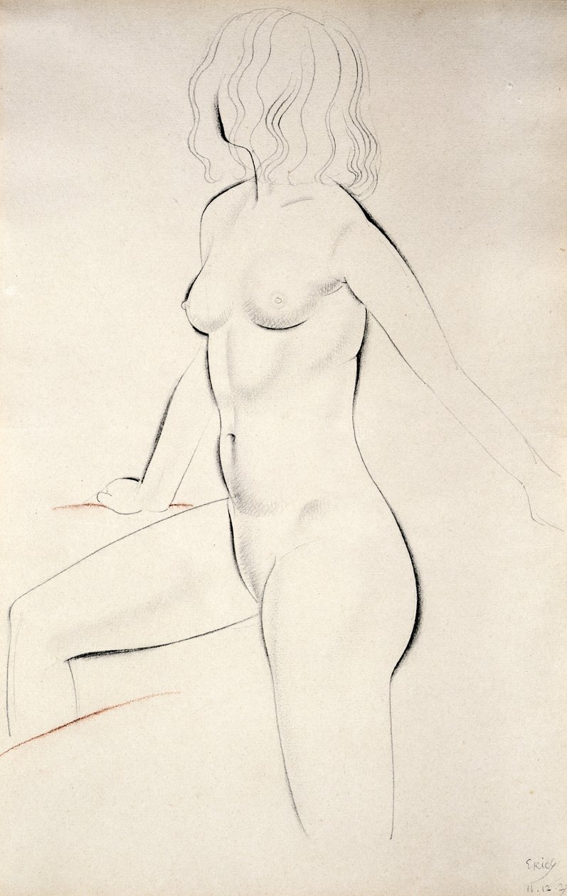 Álló női akt alkotó: Eric Gill