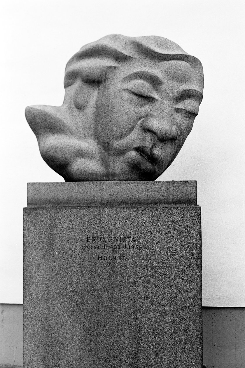 Eric Gnista "Molnet" szobra, Gripsholm kastély, Stockholm közelében, Svédország alkotó: Eric Gnista