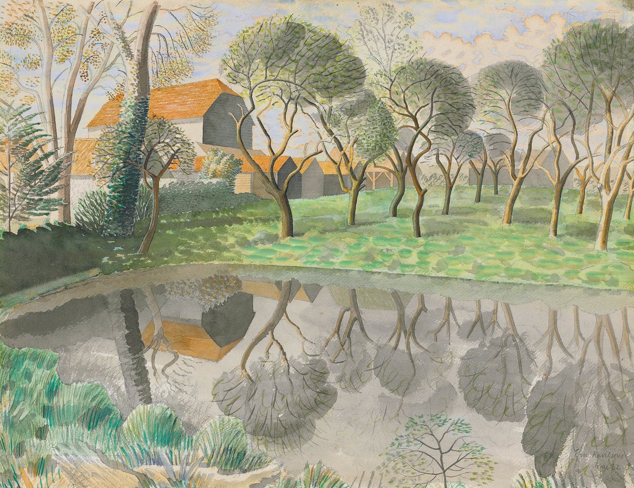 Newt Pond, 1932 alkotó: Eric Ravilious