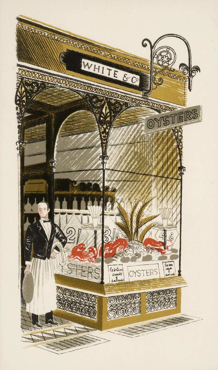Oyster Bar, 1938 körül alkotó: Eric Ravilious