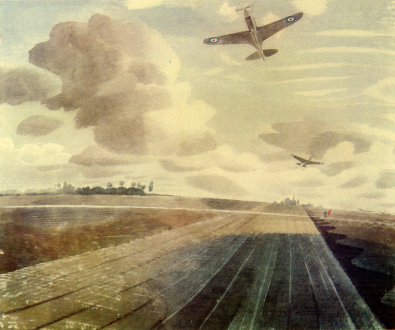 „Runway Perspective”, 1941, 1944. alkotó: Eric Ravilious