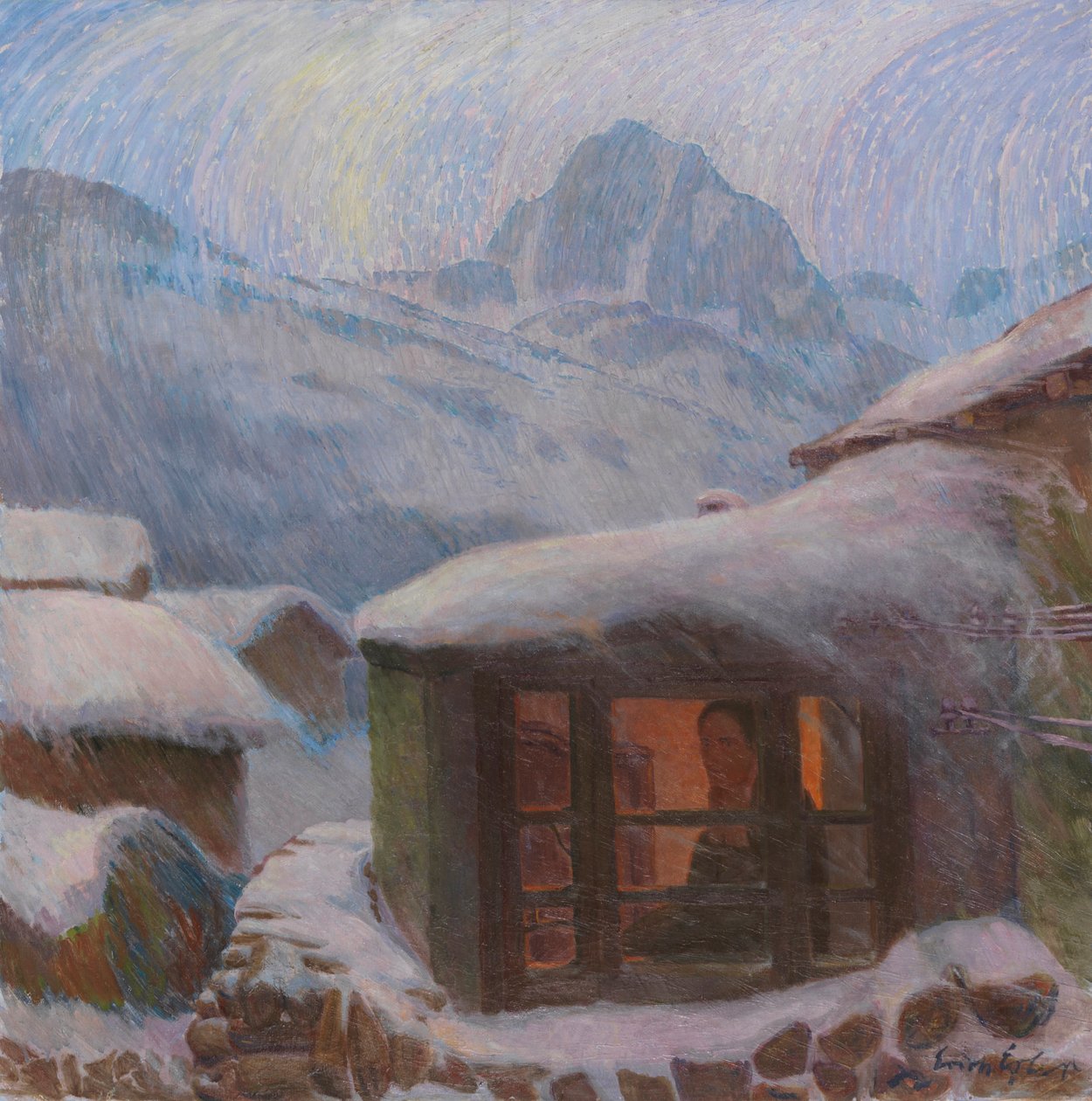 Magány Fagyos eső, c. 1900. alkotó: Erich Erler