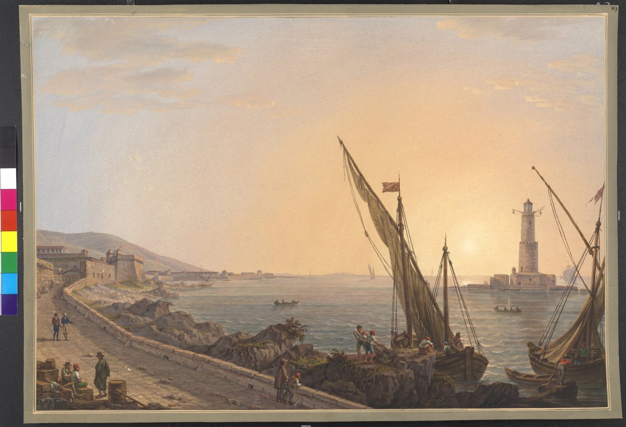 Kikötő világítótoronnyal alkotó: Erich Lessing