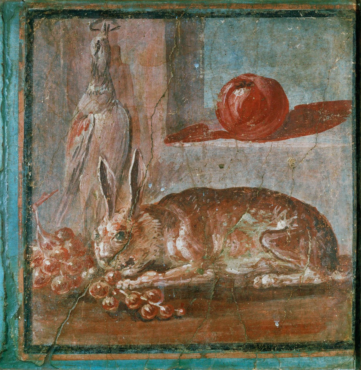 Csendélet nyúllal és szőlővel alkotó: Erich Lessing