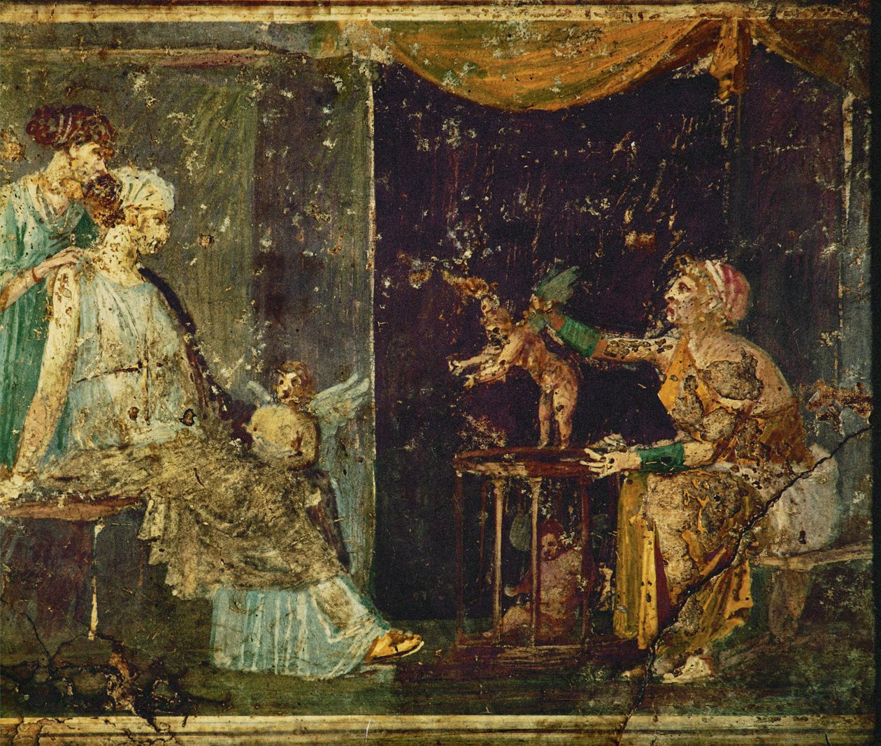 Két elegáns hölgy a kerítőnél alkotó: Erich Lessing