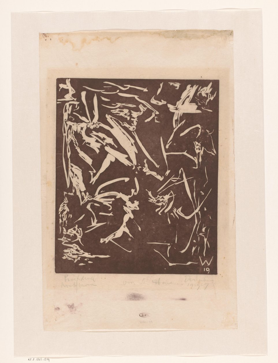 Absztrakt kompozíció alkotó: Erich Wichmann (signed by artist)
