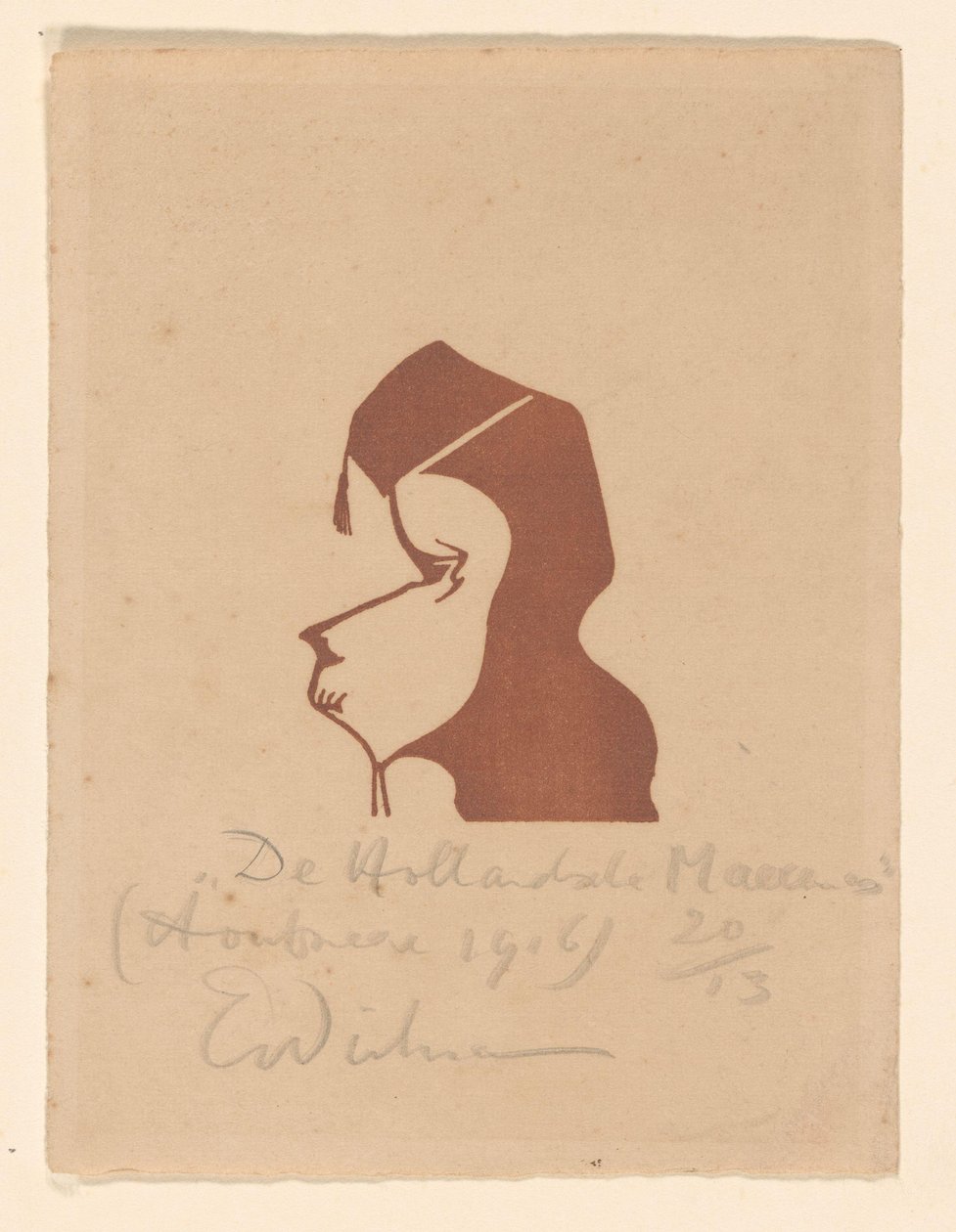 De Hollandsche Maecenas (eredeti cím a tárgyon) alkotó: Erich Wichmann (signed by artist)