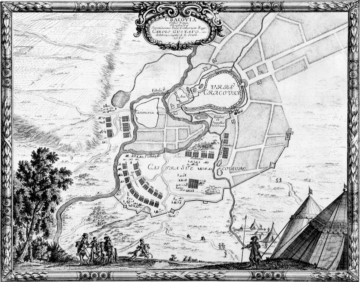 Krakkó ostroma (1655) alkotó: Erik Dahlbergh