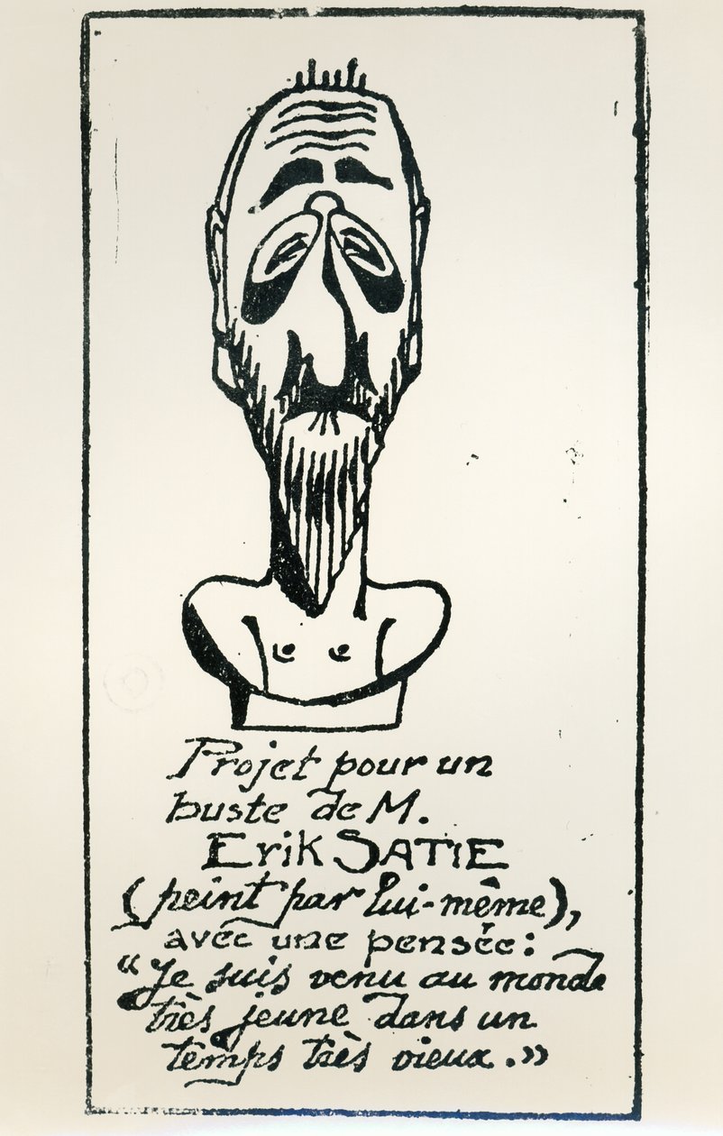 Önarckép, XX. század eleje (toll és tinta papíron) alkotó: Erik Satie