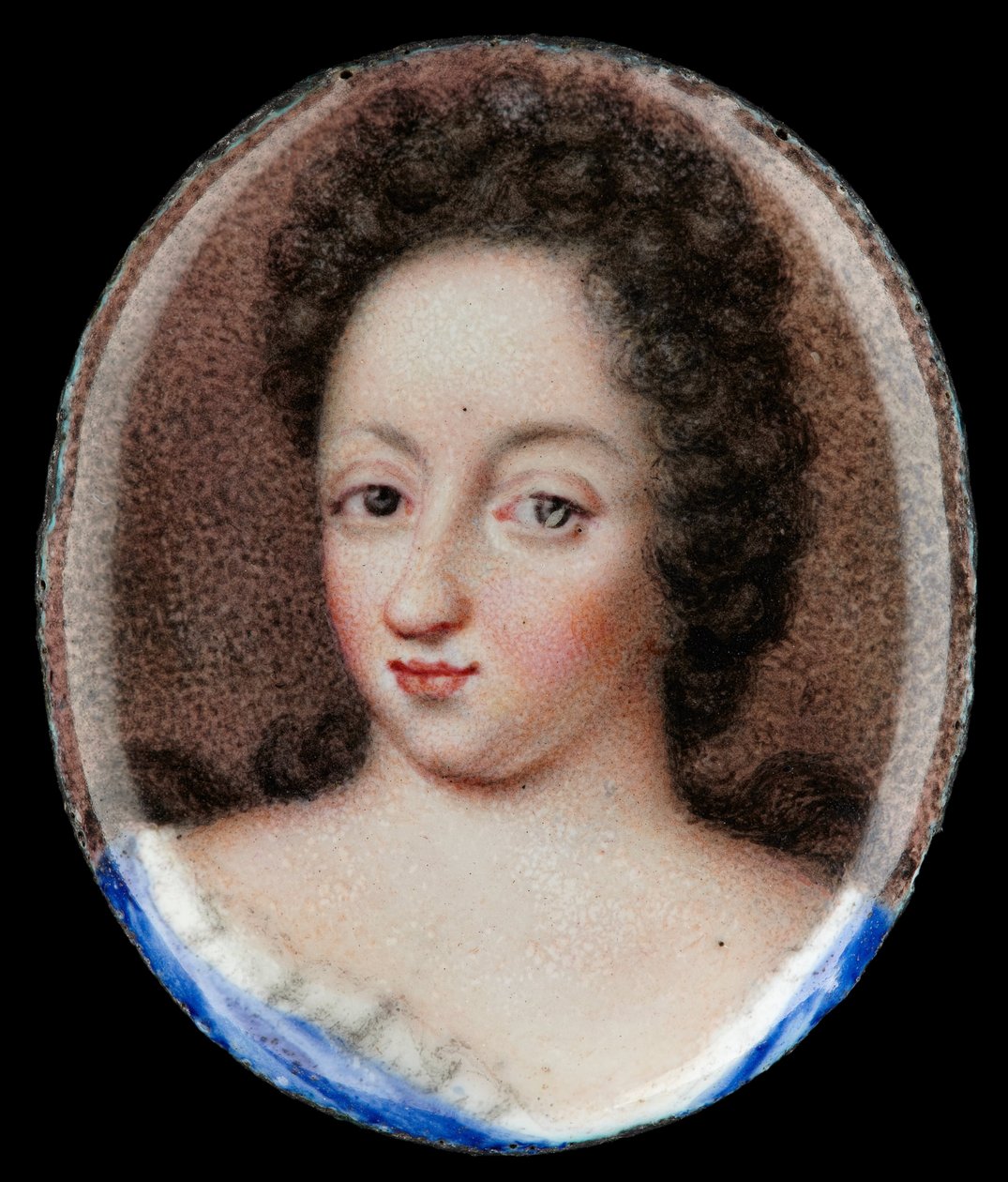Ulrika Eleonóra idősebb királynő miniatűr portréja, Svédország királynője 1680-1693 alkotó: Erik Utterhielm