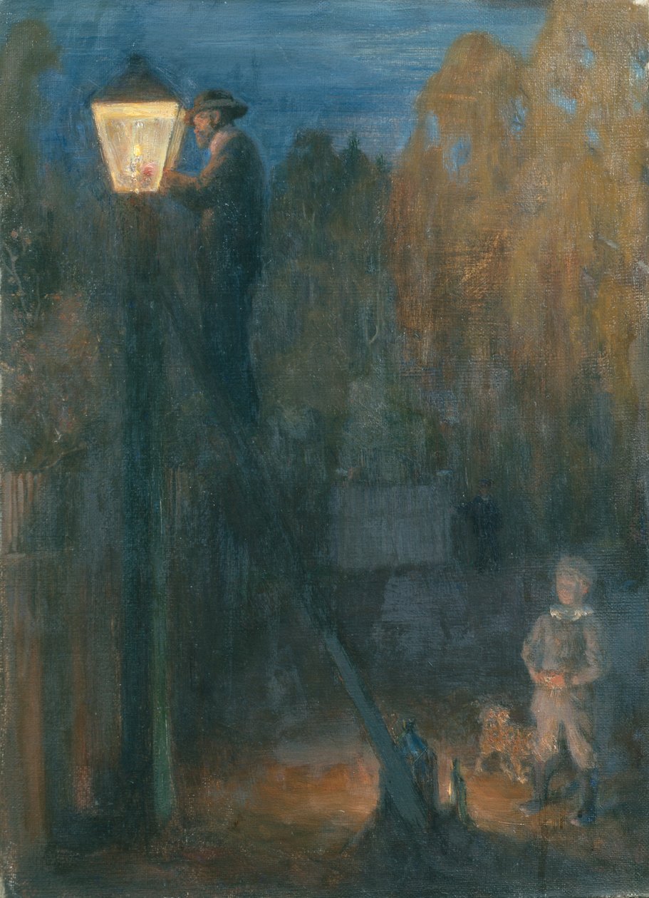 Lámpagyújtó alkotó: Erik Theodor Werenskiold