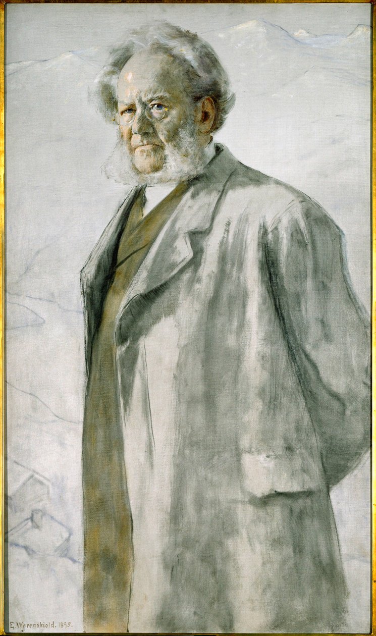 Henrik Ibsen költő (festmény vászonra) alkotó: Erik Theodor Werenskiold