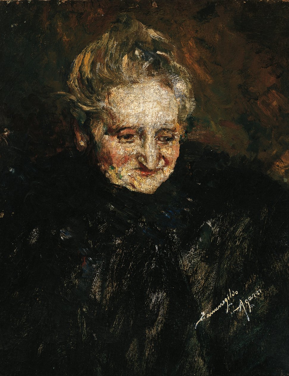 Ermenegildo Agazzi (1866-1945) anyaportréja alkotó: Ermenegildo Agazzi