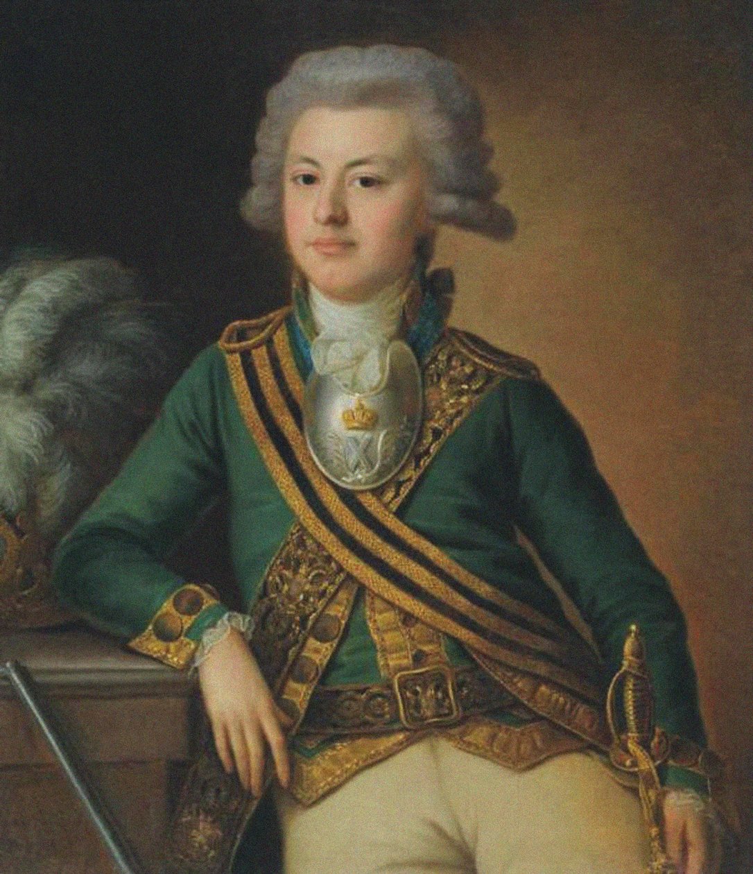 Jakov Ivanovics Lihacsov, a Szemjonovszkij életőrezred másodhadnagyának portréja, 1792 alkotó: Ermolay Dementyevich Kamezhenkov