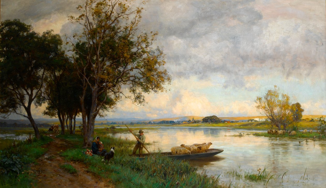 Őszi áradások Buryben, Sussexben, 1897 körül alkotó: Ernest Albert Waterlow