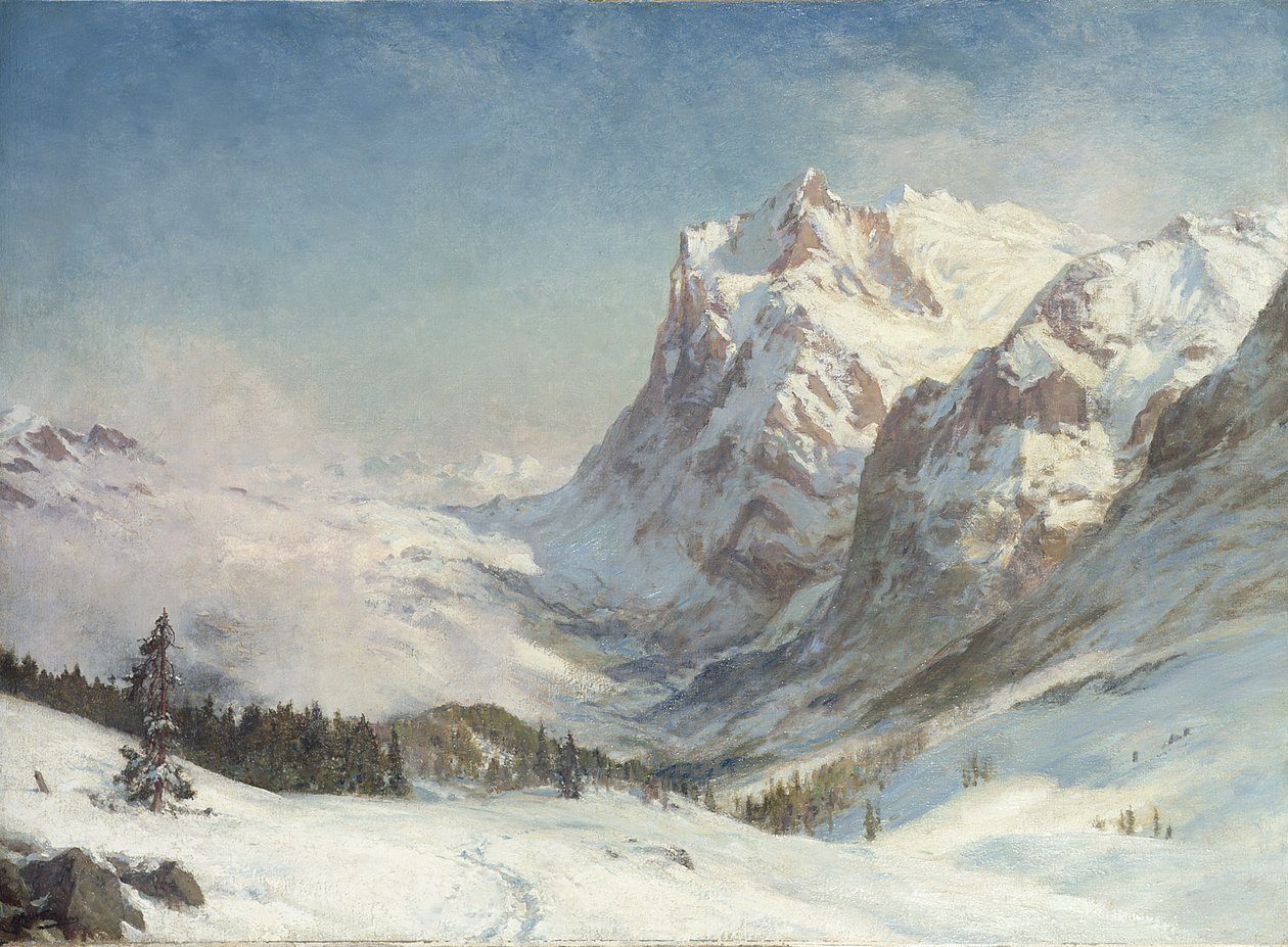 Grindelwald völgye, tél, 1916 alkotó: Ernest Albert Waterlow