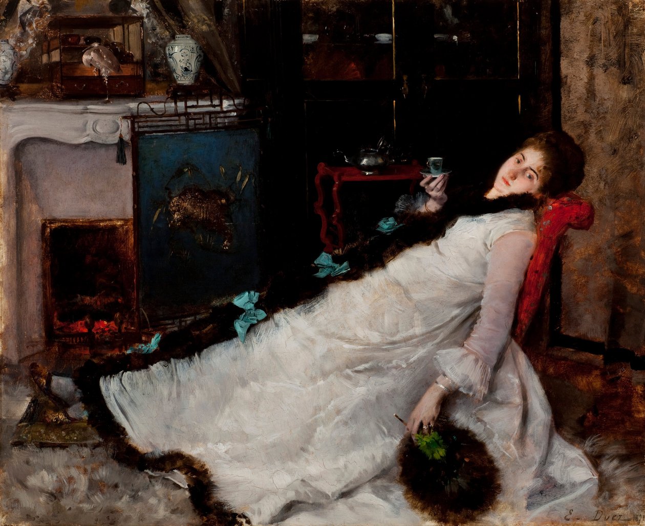 Pihenő alkotó: Ernest Ange Duez