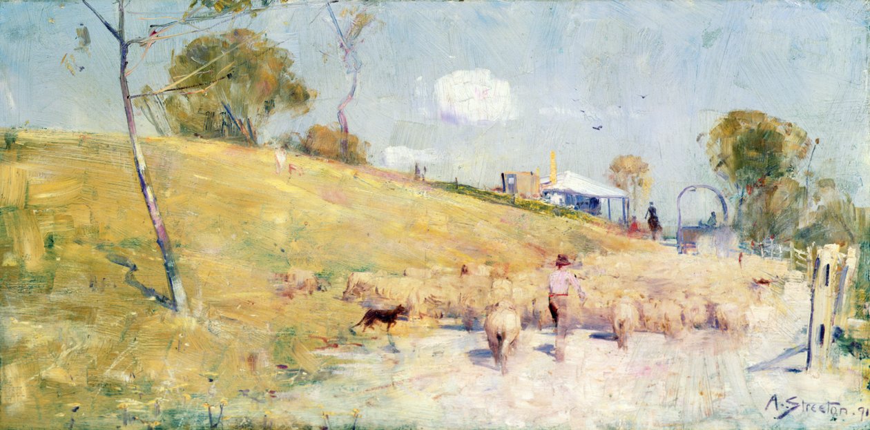Summer Droving, Ausztrália alkotó: Arthur Streeton