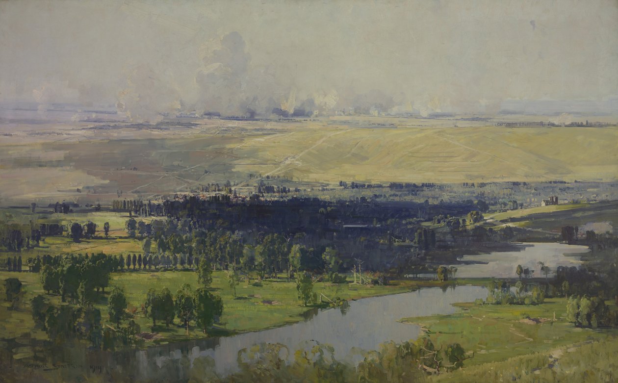 A Somme völgye Corbie közelében, 1919 alkotó: Arthur Streeton