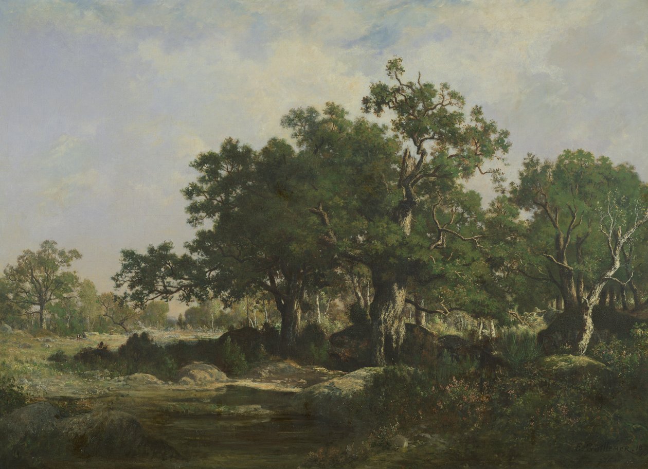 Egy tisztás a fontainebleau-i erdőben alkotó: Ernest Guillemer