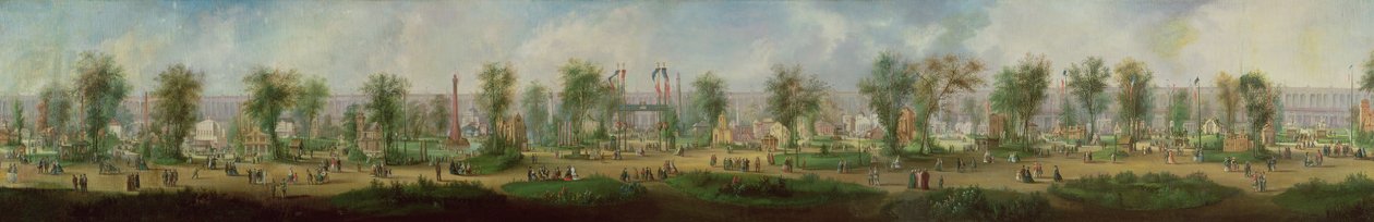 Panorámakép az 1855-ös kiállításról alkotó: Ernest Lami de Nozan
