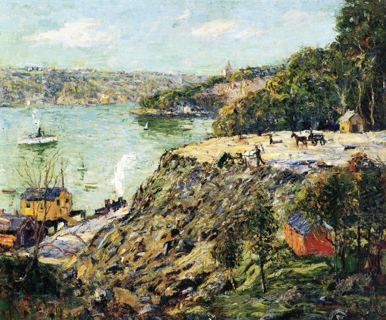 Across the River, New York, 1910 körül alkotó: Ernest Lawson
