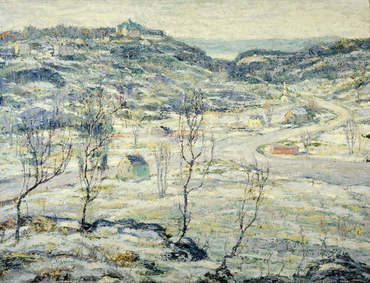 Harlem -völgy, tél alkotó: Ernest Lawson