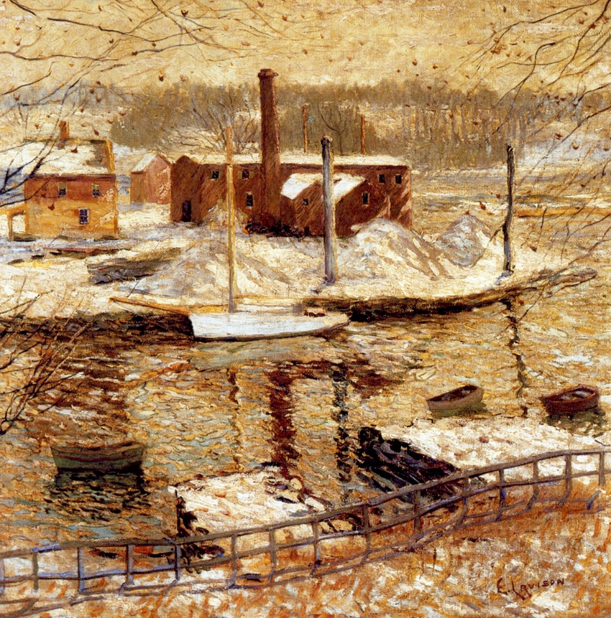 Folyói jelenet télen, 1899 körül alkotó: Ernest Lawson