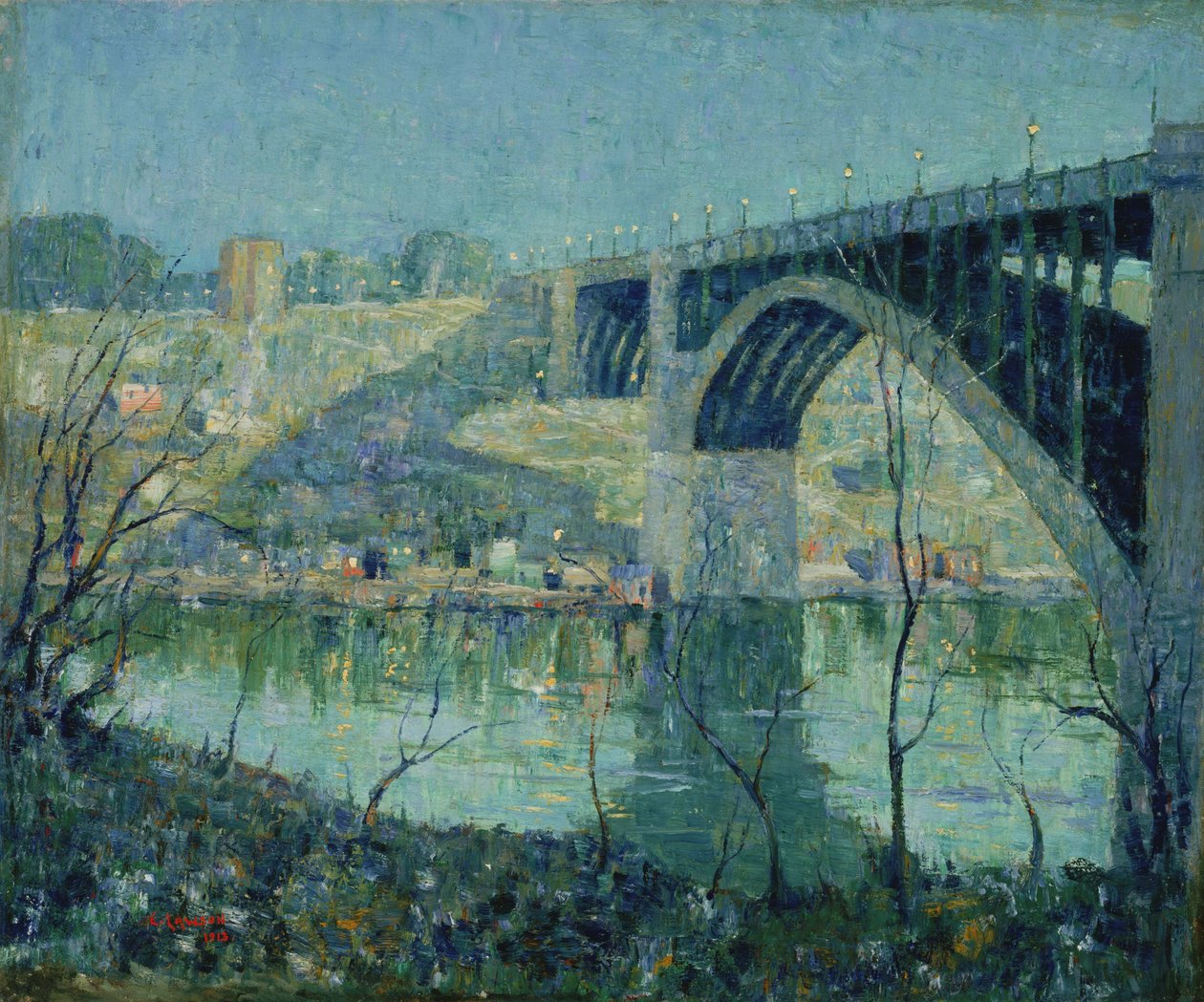 Tavaszi éjszaka, Harlem folyó alkotó: Ernest Lawson