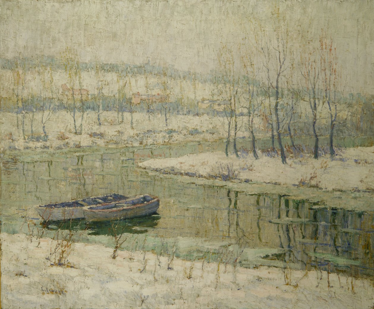 Tavaszi olvadás alkotó: Ernest Lawson