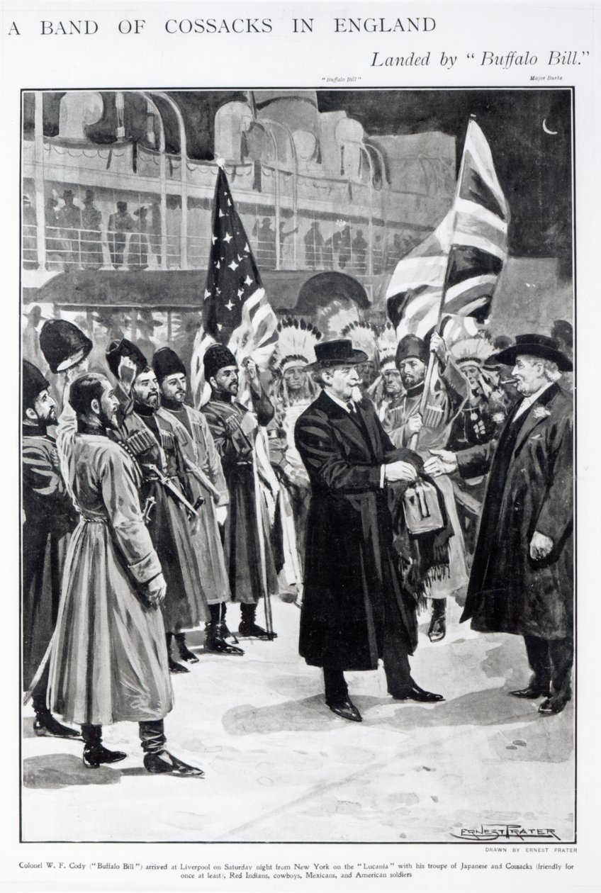 W.F. Cody ezredes (Buffalo Bill) megérkezik Liverpoolba alkotó: Ernest Prater