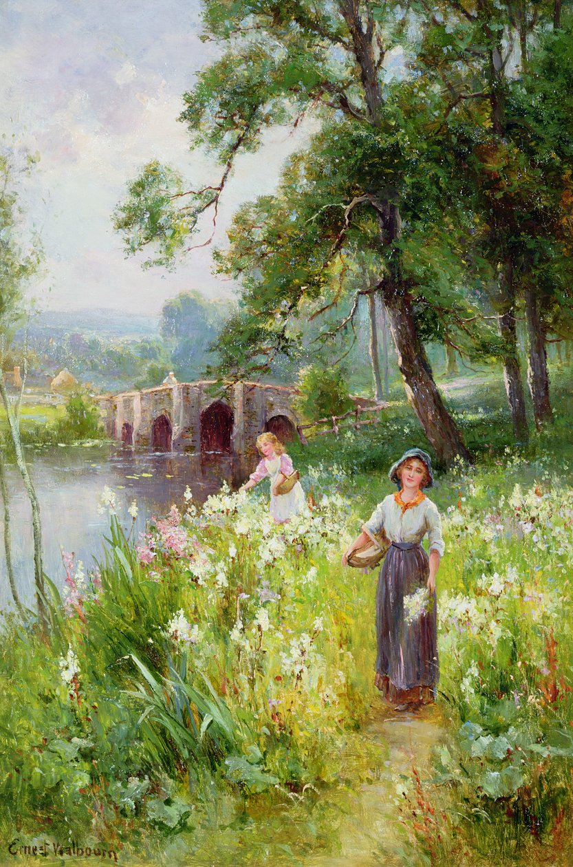 Virágszedés a folyóparton alkotó: Ernest Walbourn