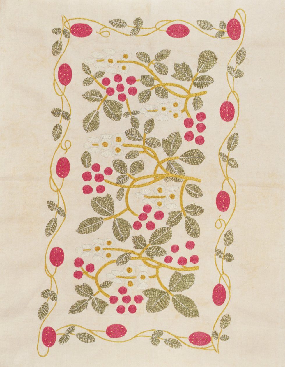 Hímzés, 1900 körül (színes gyapjú, vászon) alkotó: Ernest William Gimson