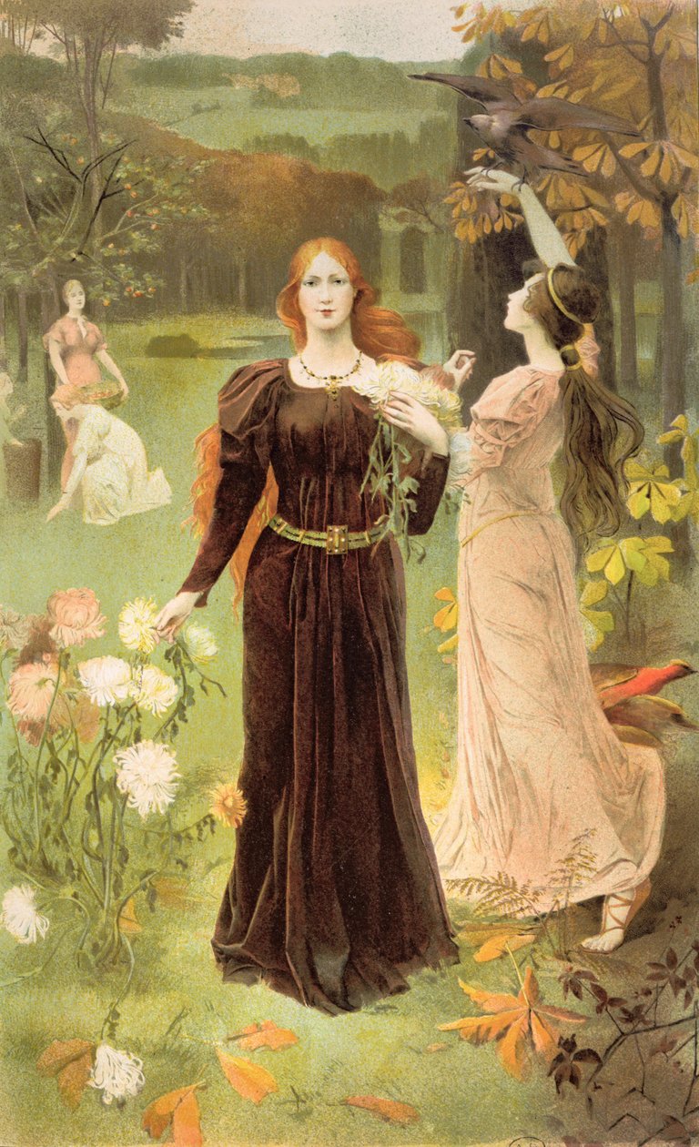 Autumn, 50. tábla az Album de la Decoration harmadik kötetéből, 1900 körül alkotó: Ernest de Bonnencontre