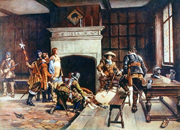 Oliver Cromwell (1599-1658) a holborni kékdisznónál, illusztráció a „Nagy emberek élete, amelyet nagy emberek meséltek” című könyvéből, szerkesztette Richard Wilson, 1920-as évek (színes litó) alkotó: Ernest (after) Crofts