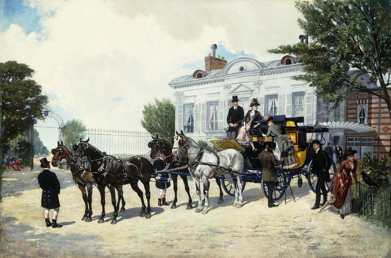 A Hackney-kocsi; Le Fiacre, alkotó: Ernest Alexandre Bodoy