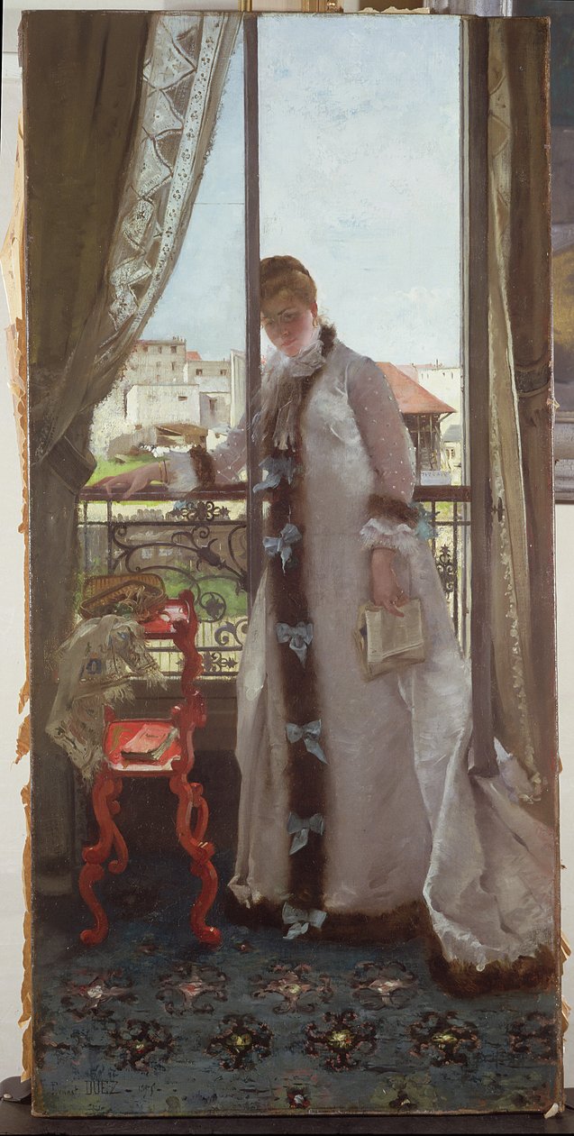 Nő nyitott ablakban, 1875 alkotó: Ernest Ange Duez