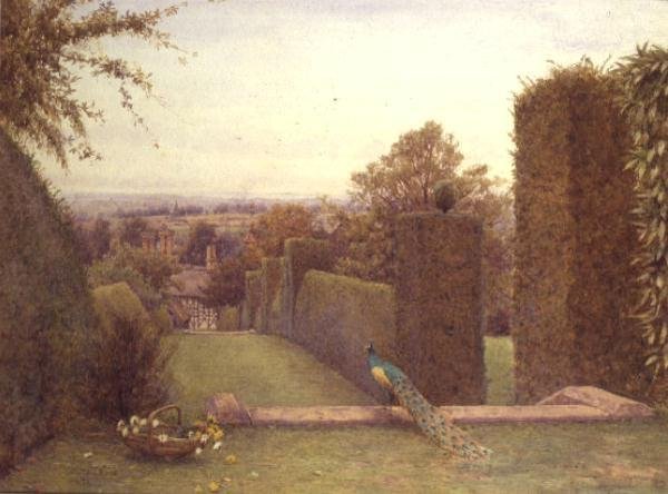Abberton templom a Rous Lench Courtból alkotó: Ernest Arthur Rowe