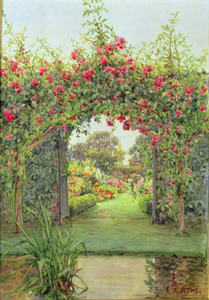 Crimson Rambler, Harleyford Manor, Marlow alkotó: Ernest Arthur Rowe