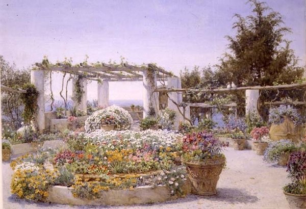 A Pergola, Villa Inercia, Capri alkotó: Ernest Arthur Rowe