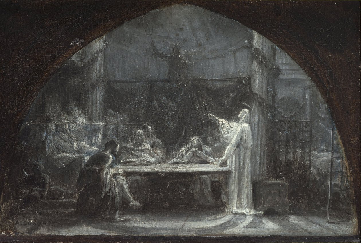 Vázlatok a Saint-Gervais-Saint-Protais-i templomhoz, 1863 körül (olaj, vászon) alkotó: Ernest Augustin Gendron