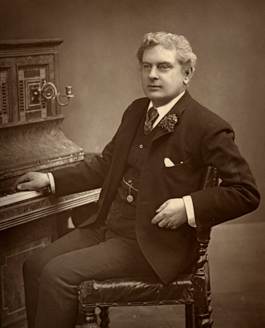 Arthur Cecil brit színész, komikus, drámaíró és színházi menedzser 1887-ben. alkotó: Ernest Barraud