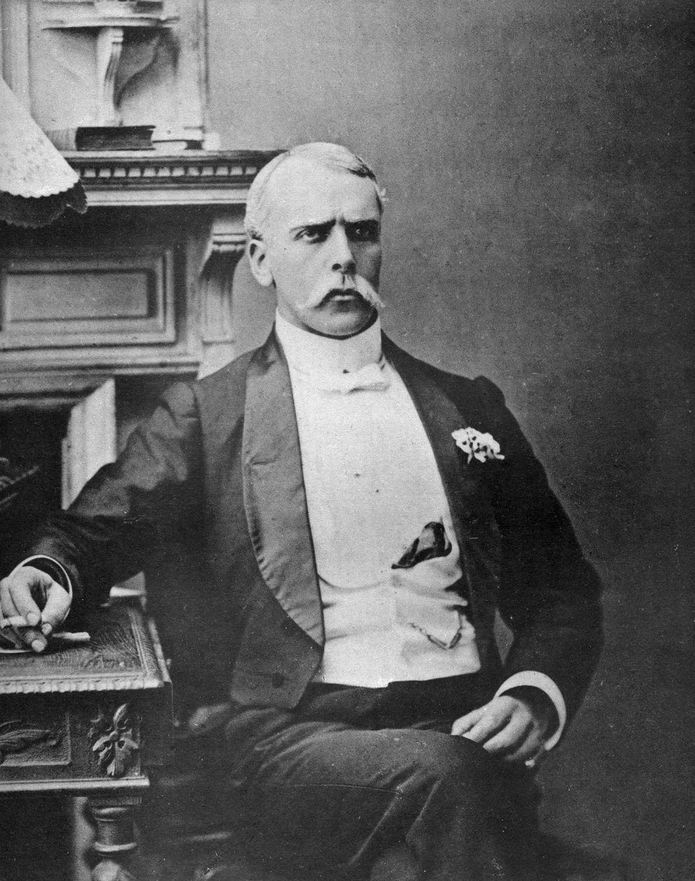 ES Willard, brit színész, mint Jim the Penman, 1887 alkotó: Ernest Barraud