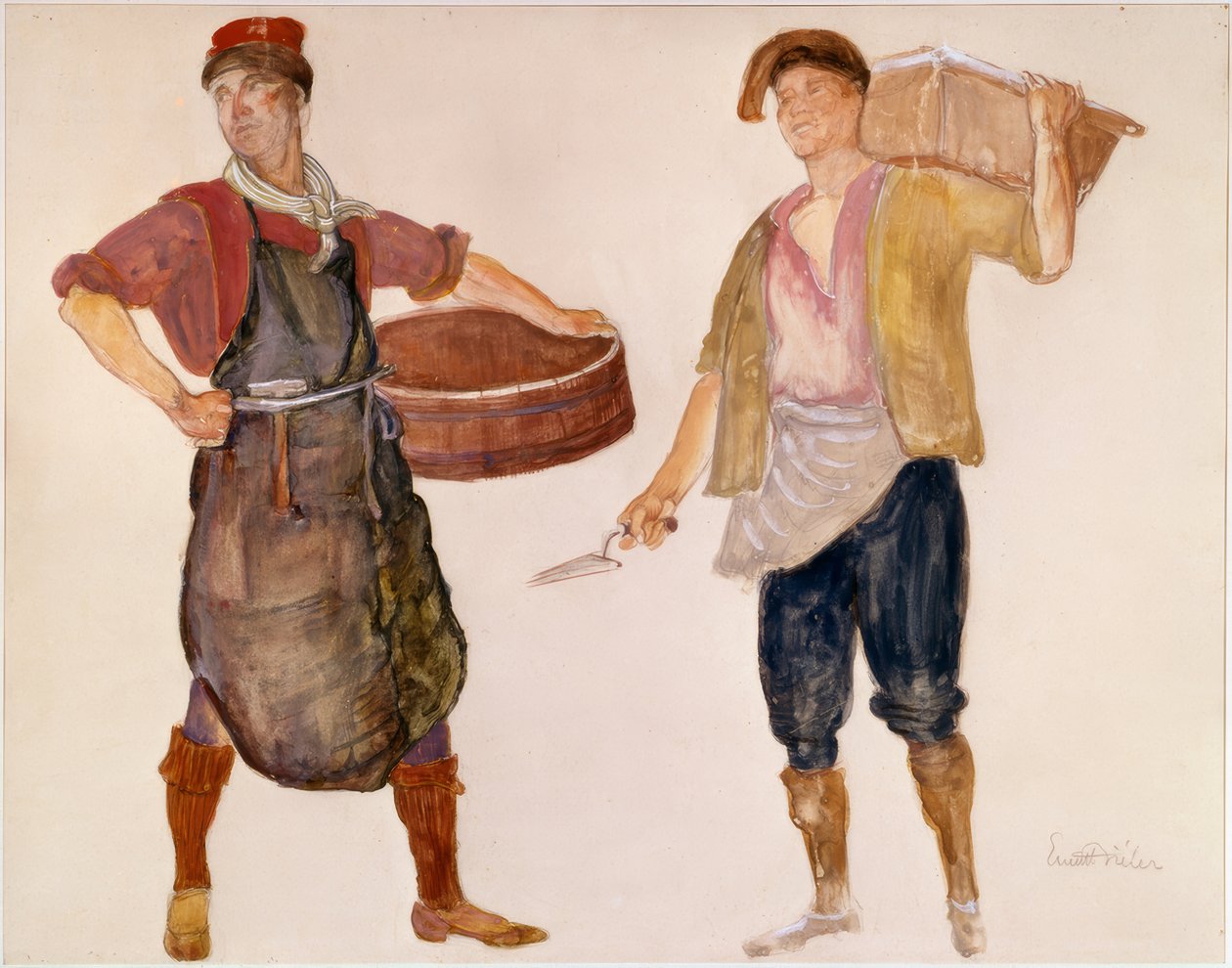 Kőműves és kőműves alkotó: Ernest Bieler