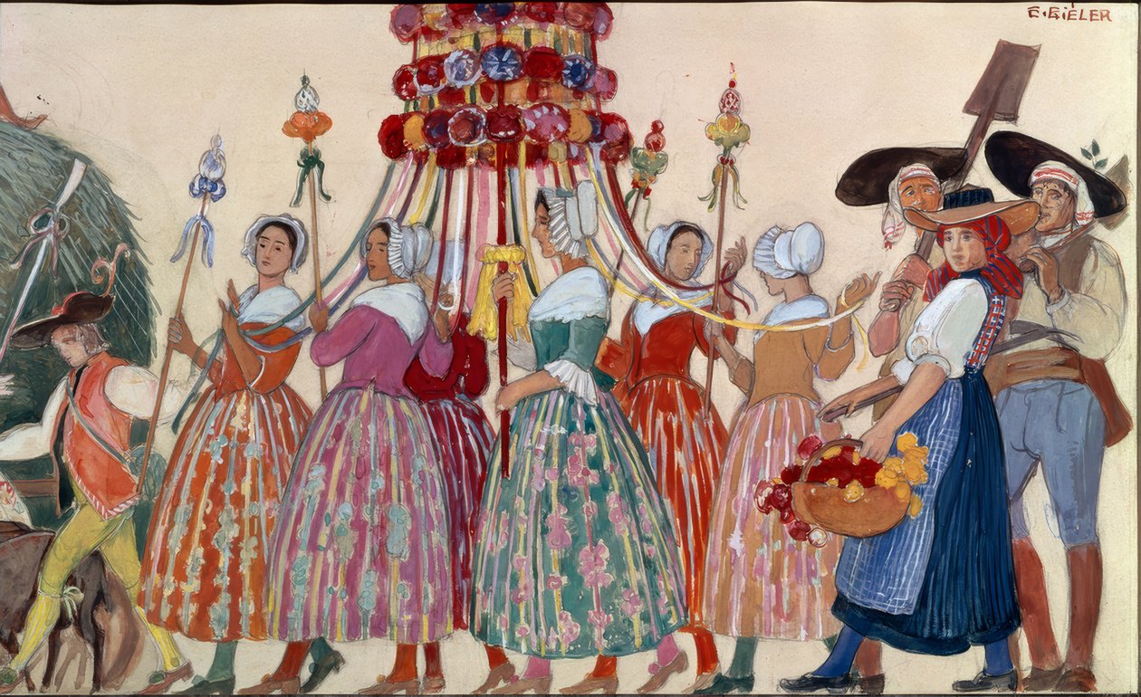 Felvonulás, A szénásszekér alkotó: Ernest Bieler