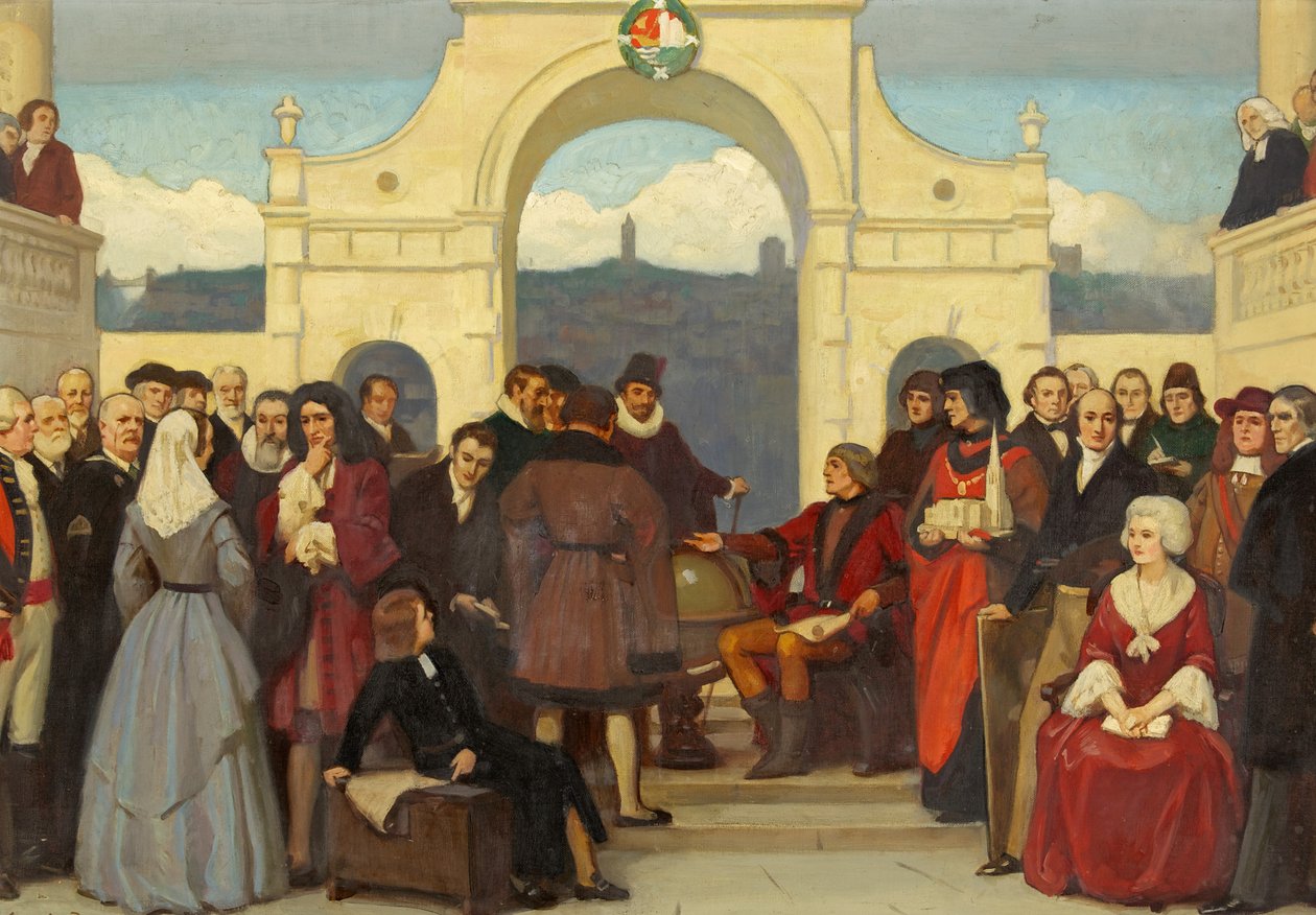 Vázlat a „Some Who Have Made Bristol Famous”-hoz, 1928 körül (olaj, vászon) alkotó: Ernest Board