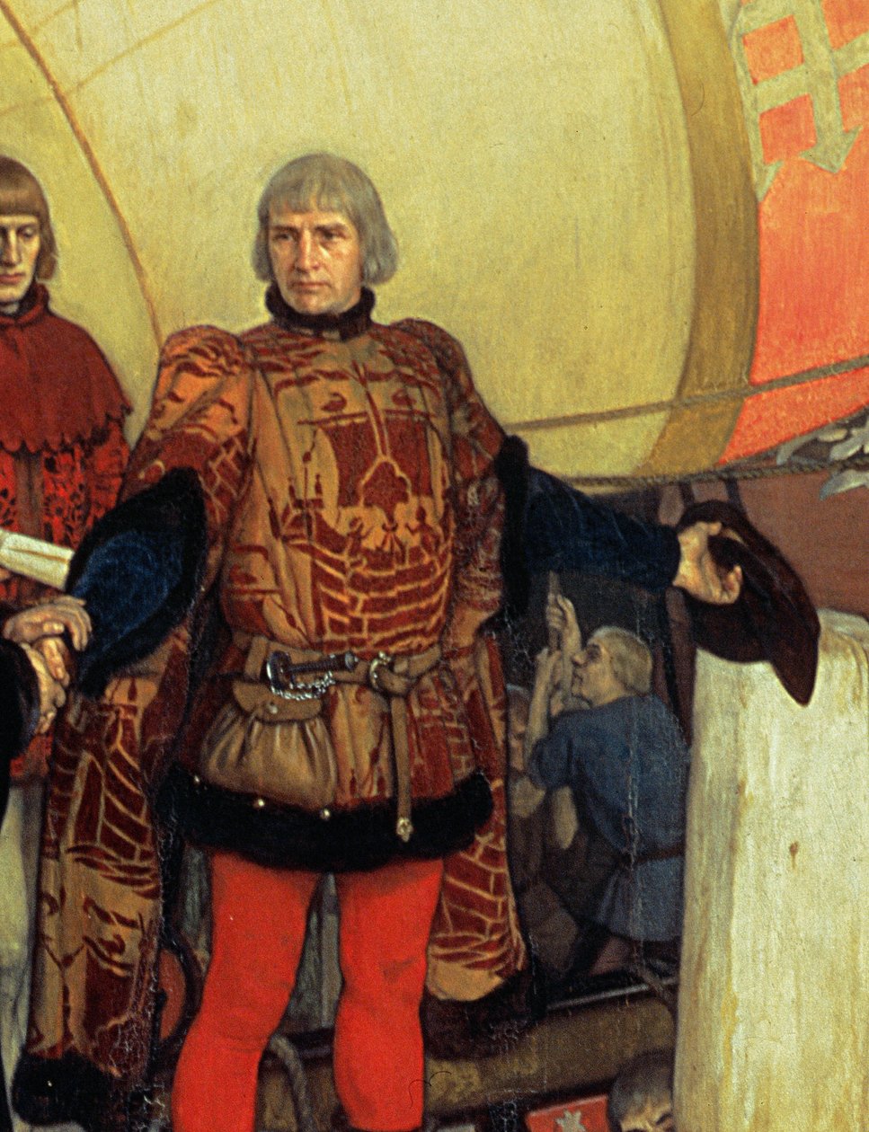 John és Sebastian Cabot indulása Bristolból első felfedezőútjukon 1497-ben alkotó: Ernest Board